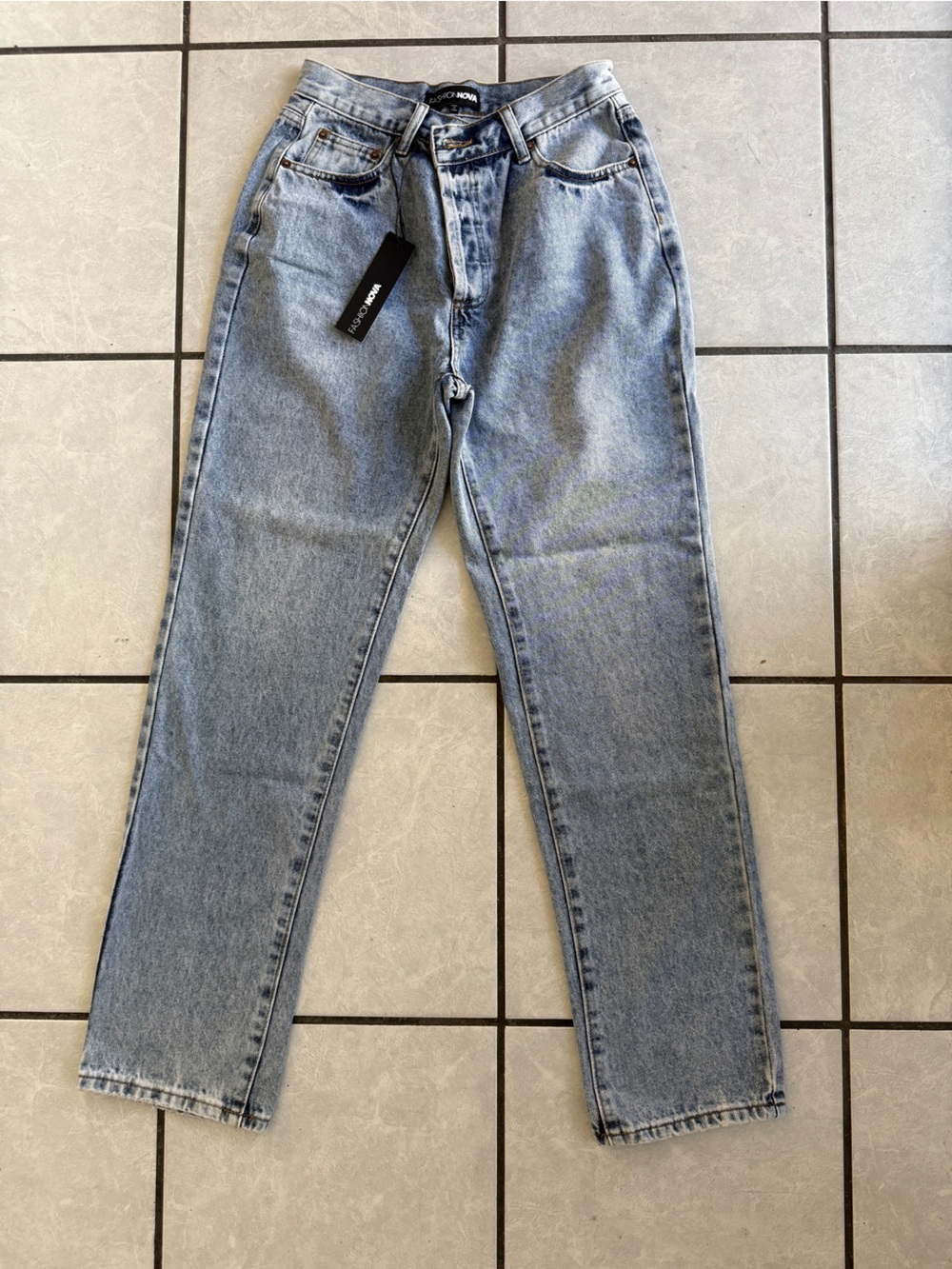 Fashion Nova Light Blue Straight Leg Jeans